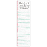 Teacher Educational Rockstar List Pad