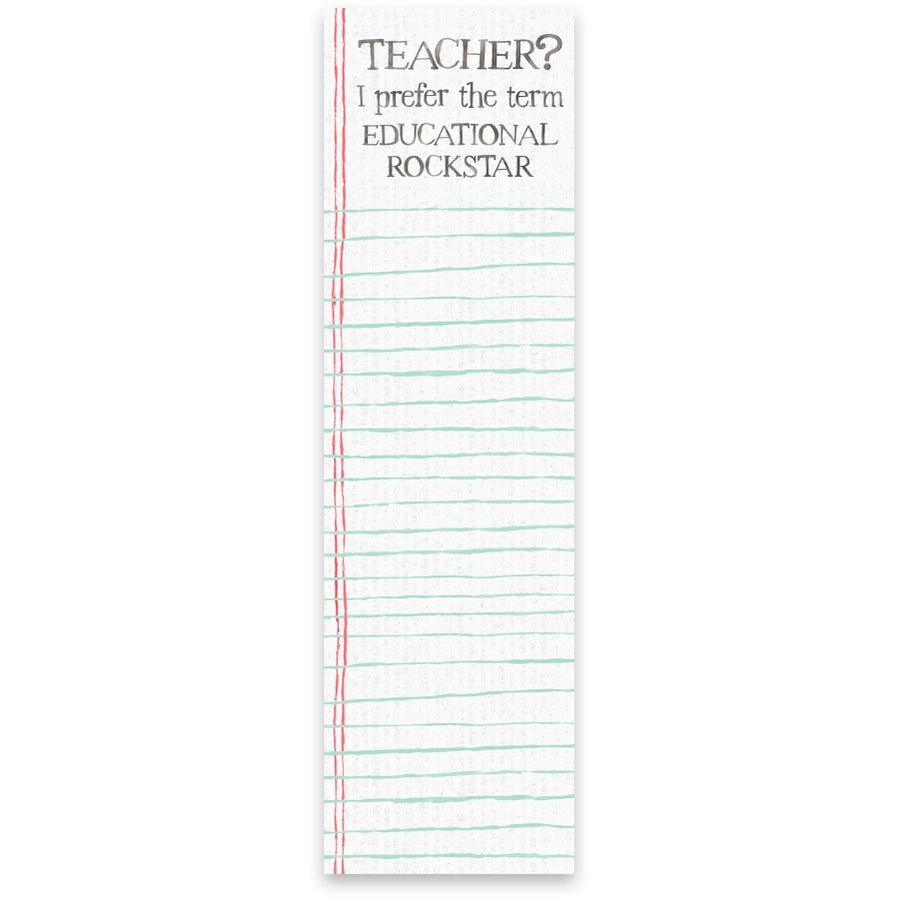 Teacher Educational Rockstar List Pad