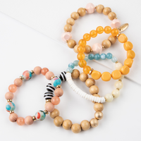 Anai Wood + Acrylic Bracelet Set