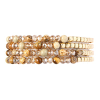 Belle Glass Bead Four Set Bracelet