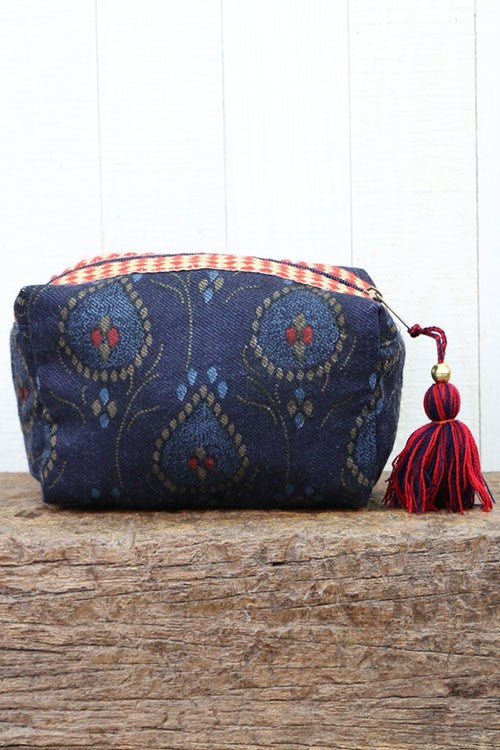 Ilyse Paisley Ikat Origami Make Up Bag