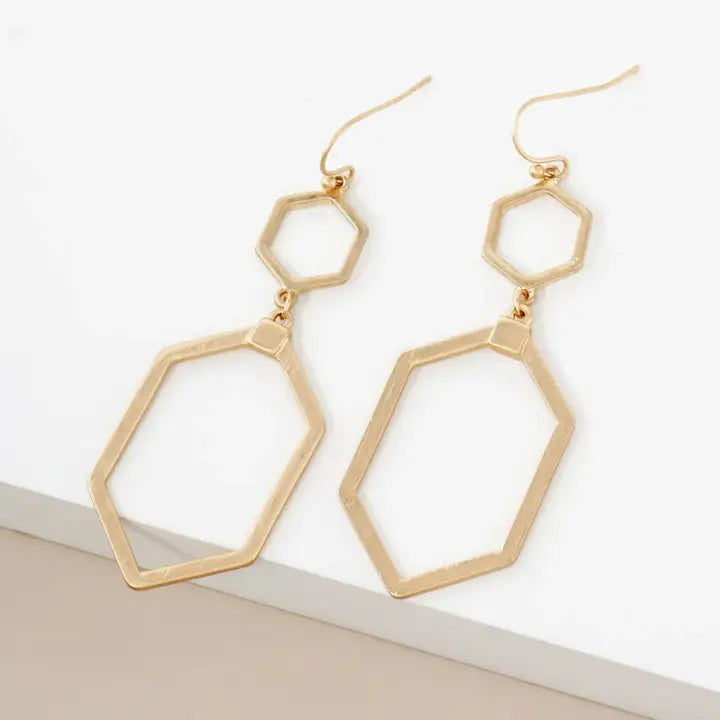 Elowen Hexagon Earrings