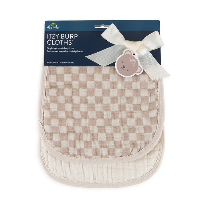 Itzy Checkered Burp Cloths