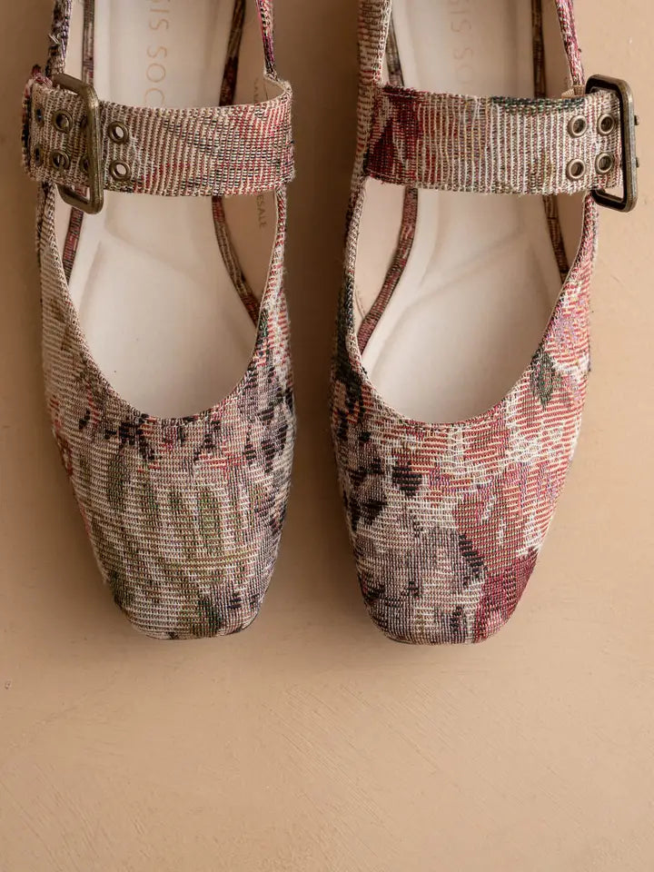 Mauve Tapestry Ballet Flat