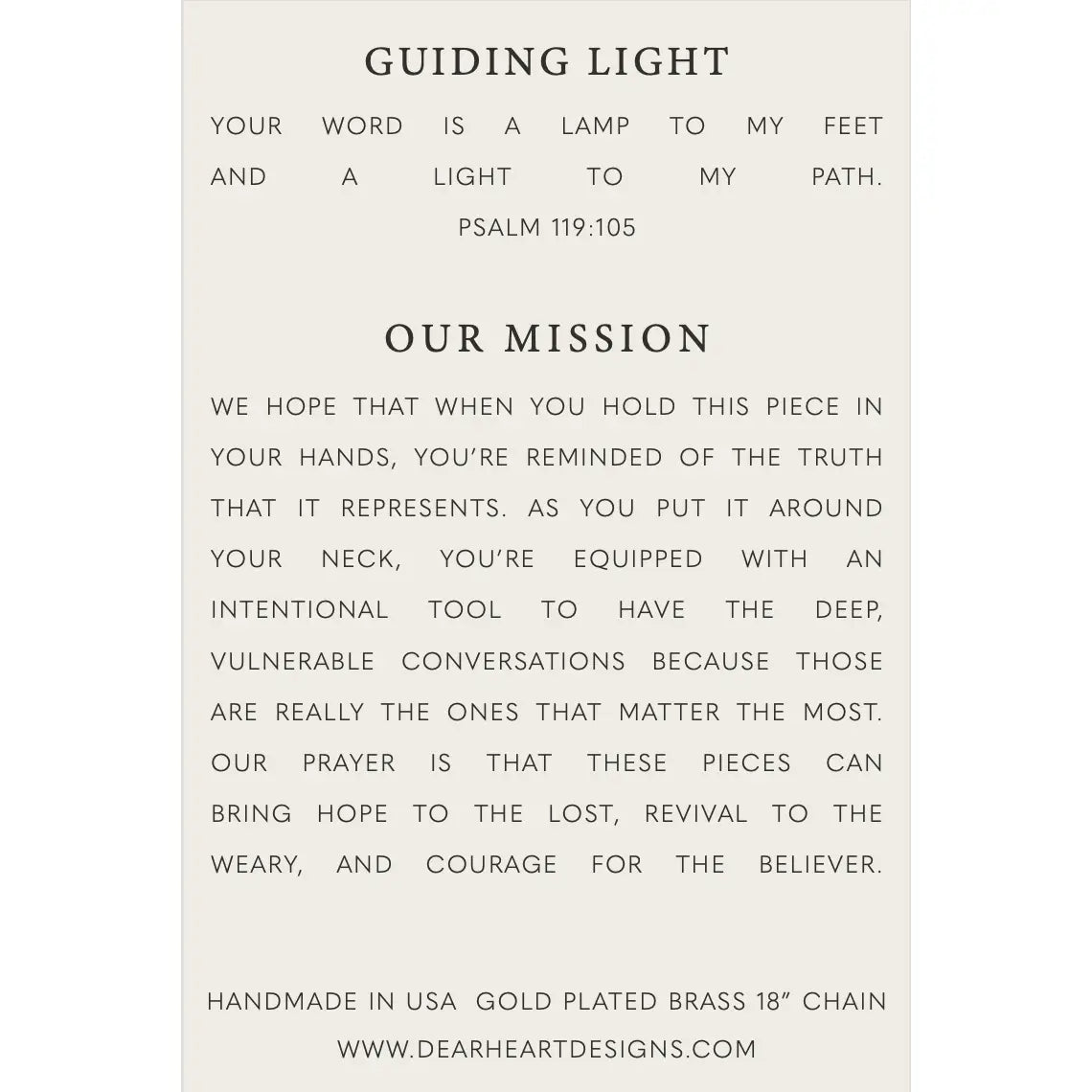 Dear Heart | Guiding Light