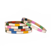 Ricardo Watercolor Tile Bangle Set | Sunshine Tienda