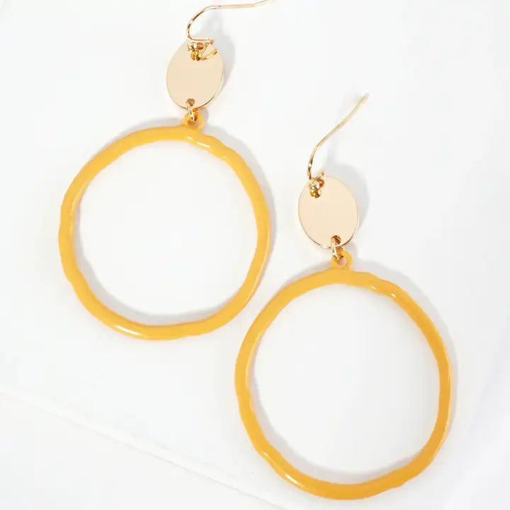 Lisa Circle Dangle Earrings