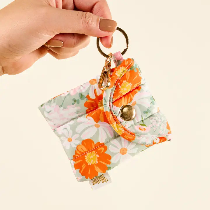 Sage Puffy Earbud Case Keychain