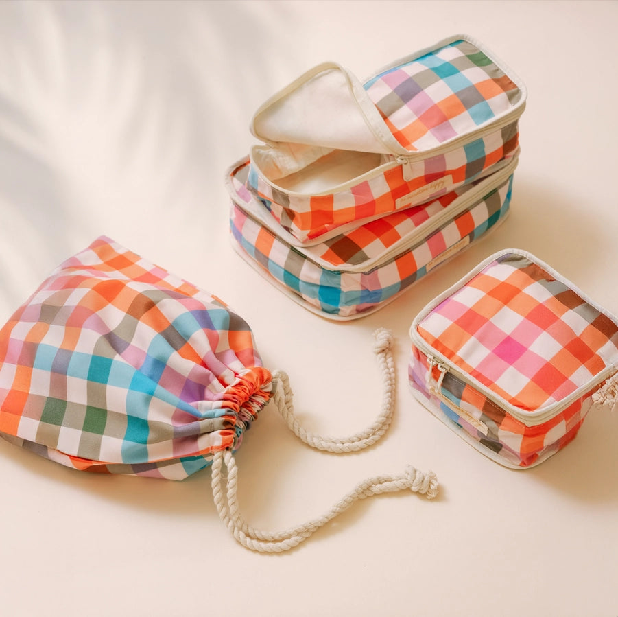 Plaid Packing Cube Set | Sunshine Tienda