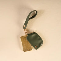 Evergreen & Gold Duo Pouch Wristlet