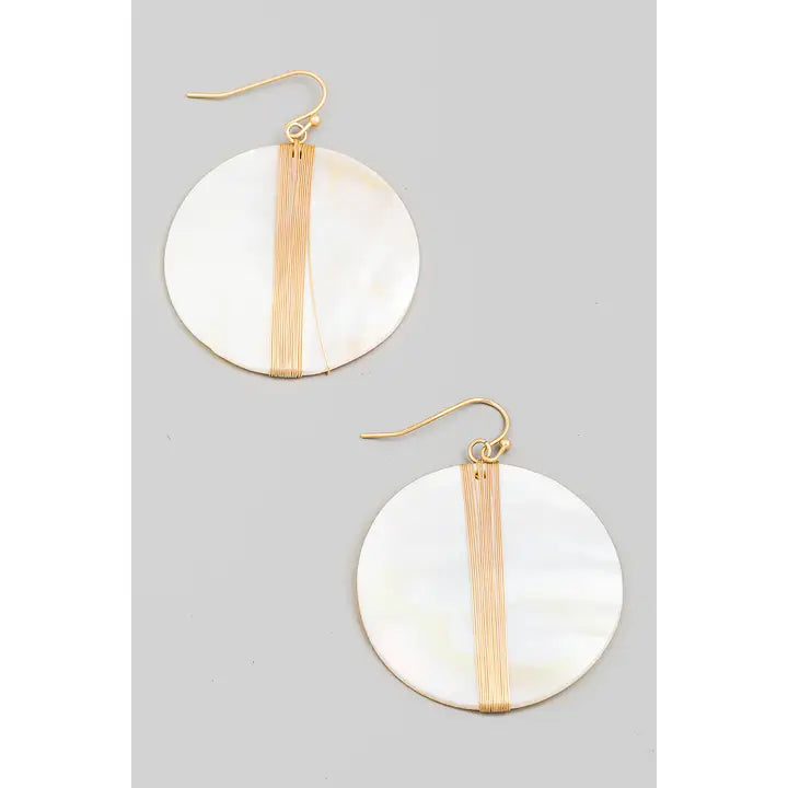 Callahan Shell Disc Earrings