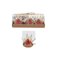 Dried Natural Corn Husk Turkeys Set of 3
