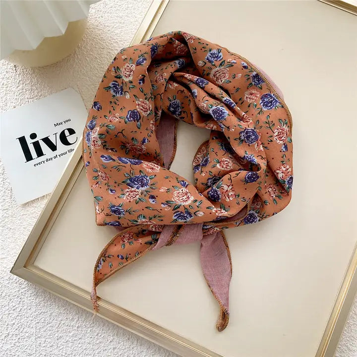 Becky Floral Twilly Scarf
