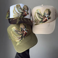 Sequin Pheasant Trucker Hats