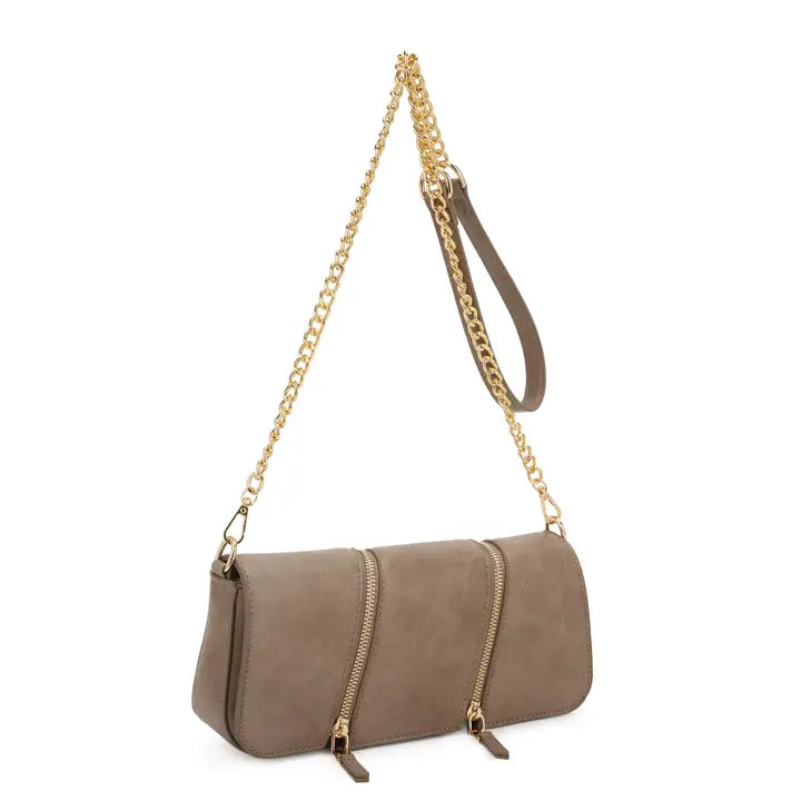 Beatrice Double Zipper Crossbody Bag