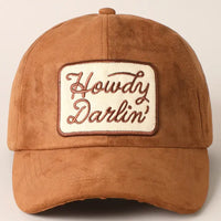 Howdy Darlin Suede Cap