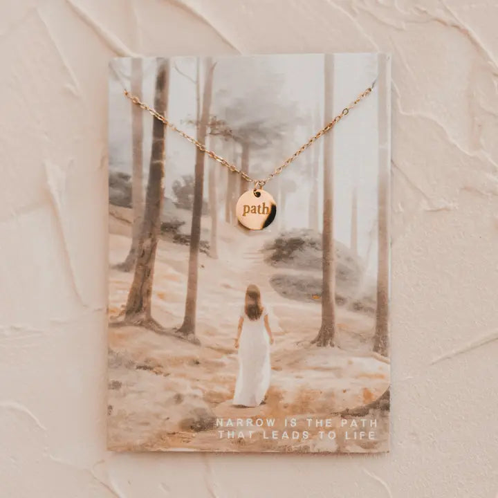 Dear Heart Path Disc Necklace