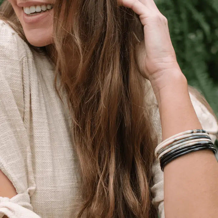 Natural Horn Bangle Set | Sunshine Tienda