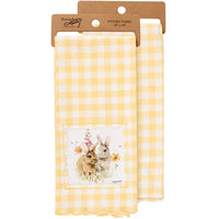 Flower Bunnies Kitchen Towel