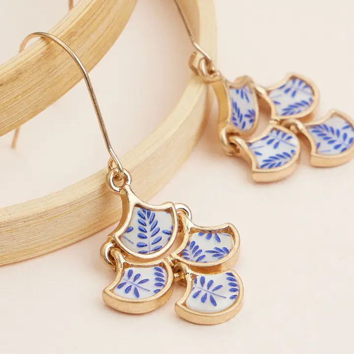 Caprice Blue + Mother of Pearl Earrings