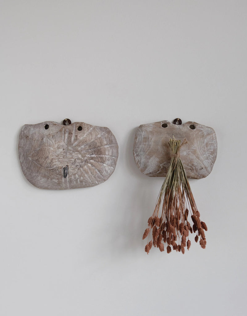 Wood Cow Bell Wall Hook