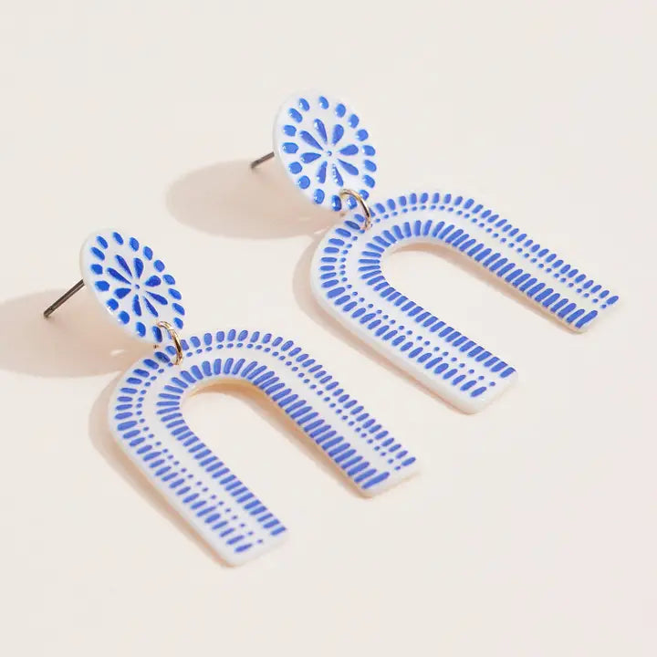 Mia Blue Shell Earrings
