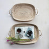 Hand-Woven Rattan Trays w/ Handles