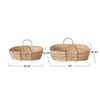 Hand-Woven Rattan Trays w/ Handles