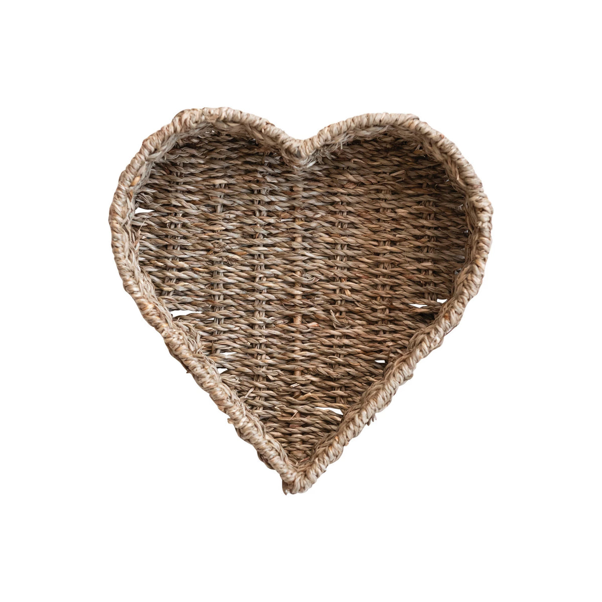 Heart Woven Seagrass Basket