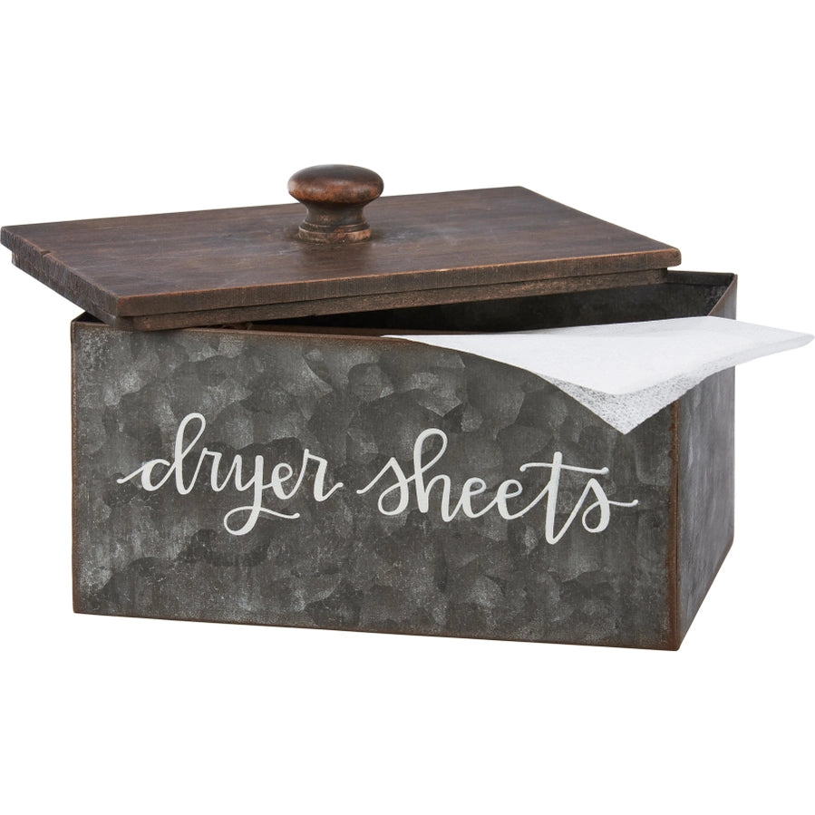 Tin Laundry Sheets Bin Set
