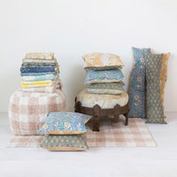 Vintage Kantha Lumbar Pillow