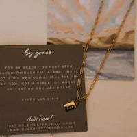 Dear Heart | By Grace Mini Tag Necklace