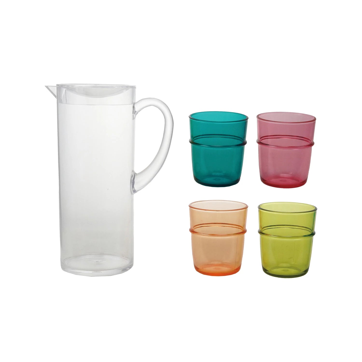 Pitcher + Stackable Glasses Set