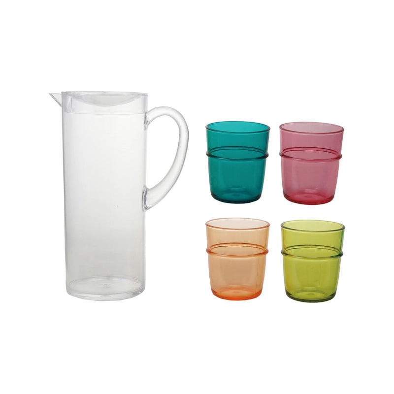 Pitcher + Stackable Glasses Set