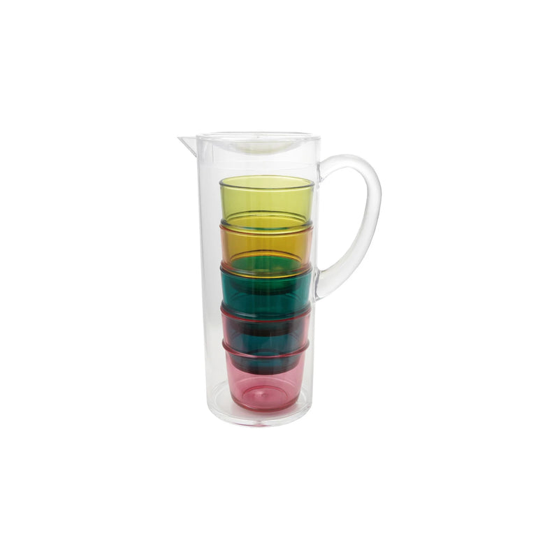 Pitcher + Stackable Glasses Set