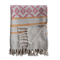 Cheree Stripes + Tassels Jacquard Throw