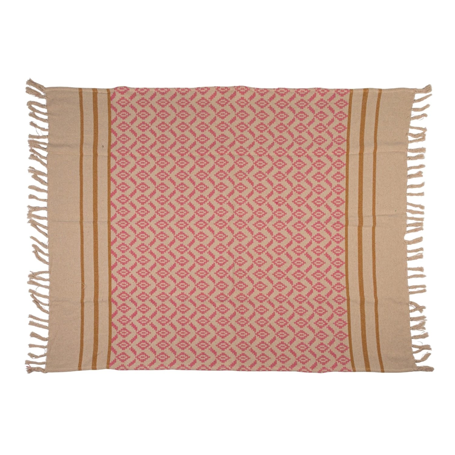 Cheree Stripes + Tassels Jacquard Throw