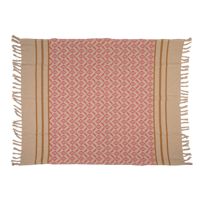 Cheree Stripes + Tassels Jacquard Throw