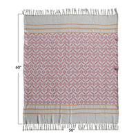 Cheree Stripes + Tassels Jacquard Throw