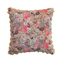 Kantha Stitch Velvet Pillow