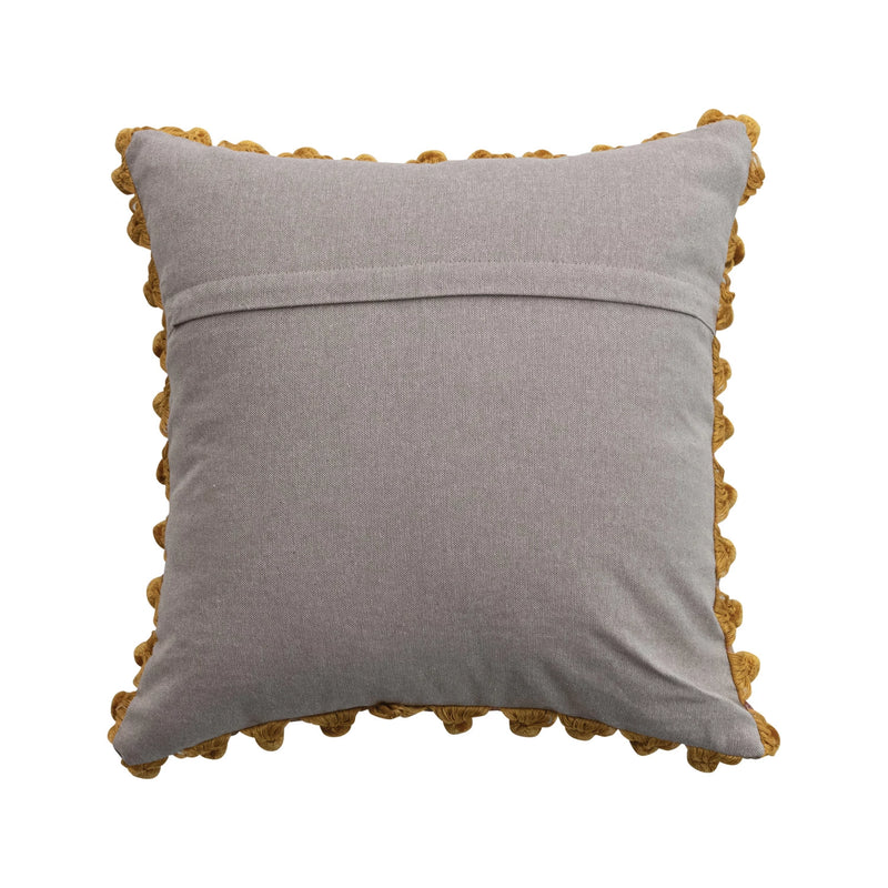 Kantha Stitch Velvet Pillow