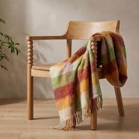 Brushed Plaid Fringe Throw