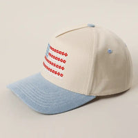 American Flag Embroidered Hat
