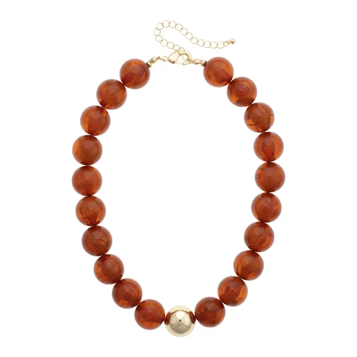 Amber Beaded Necklace