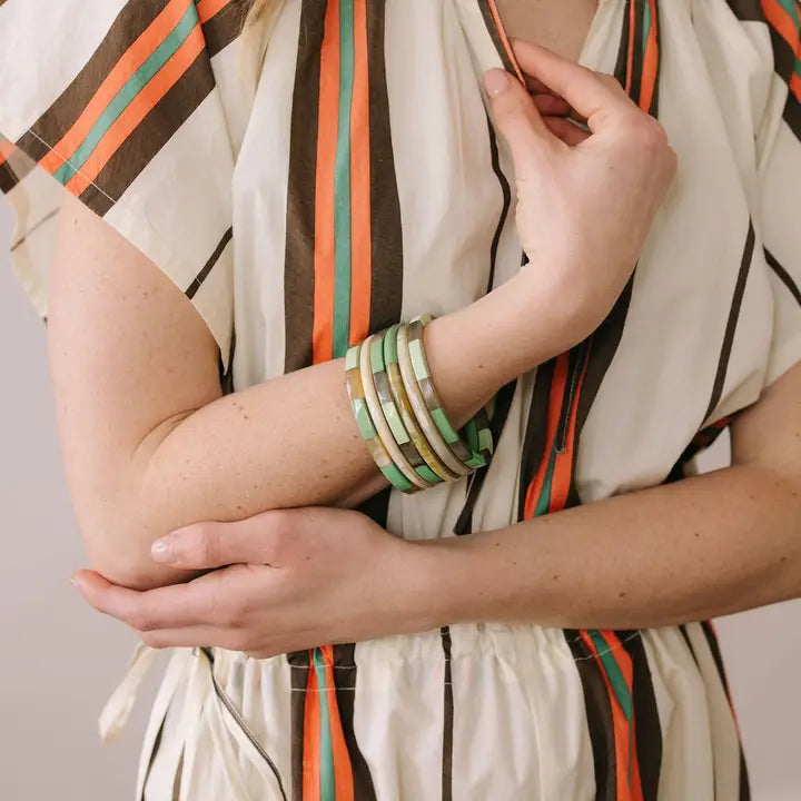 Matcha Tile Bangle Set | Sunshine Tienda