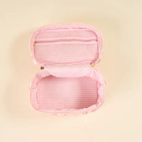 Pink Glam & Go Quilted Cosmetic Bag