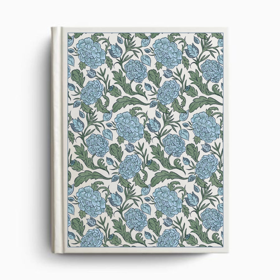 Blue Floral ESV Single Column Journaling Bible