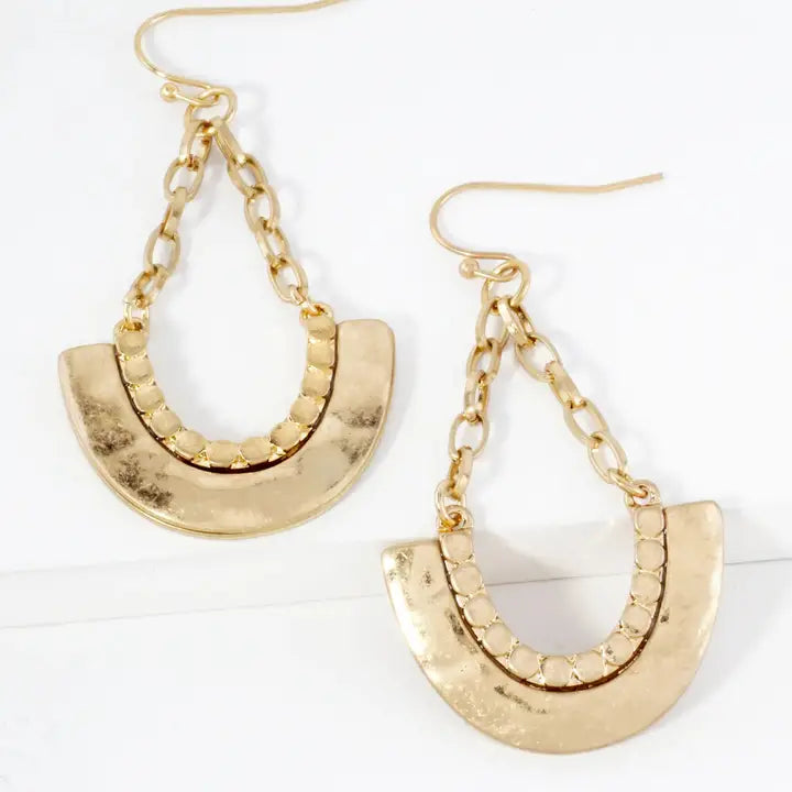 Wren Hammered Textured Earring