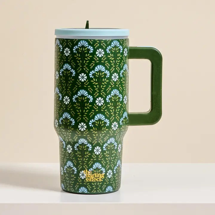 Forrest Green Bloom Tumbler