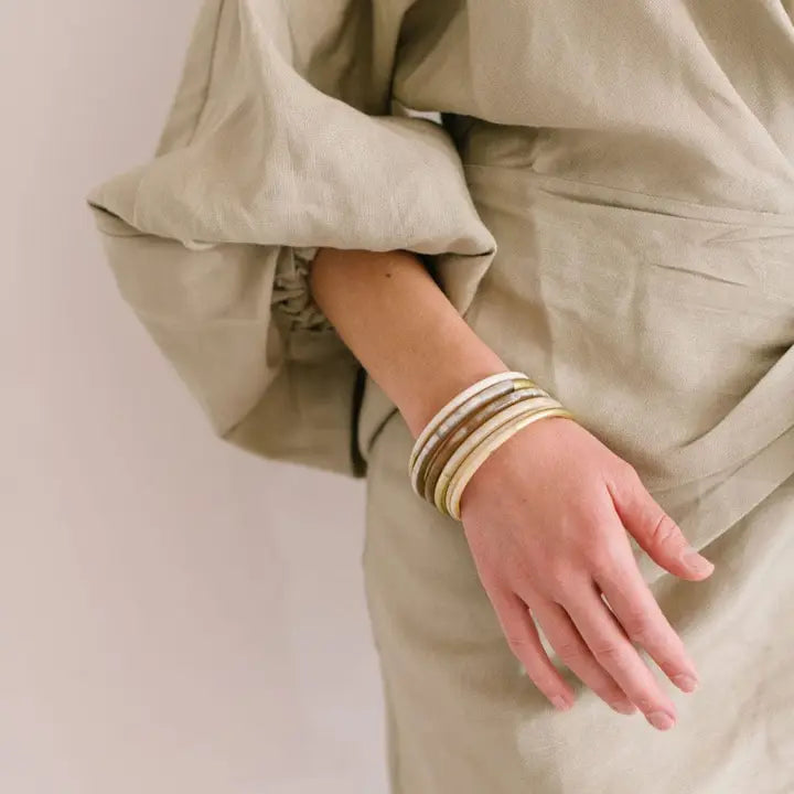 Metallic Gold Mix Bangle Set | Sunshine Tienda